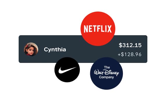 Cynthia's custodial account showing a balance of $312.15.
