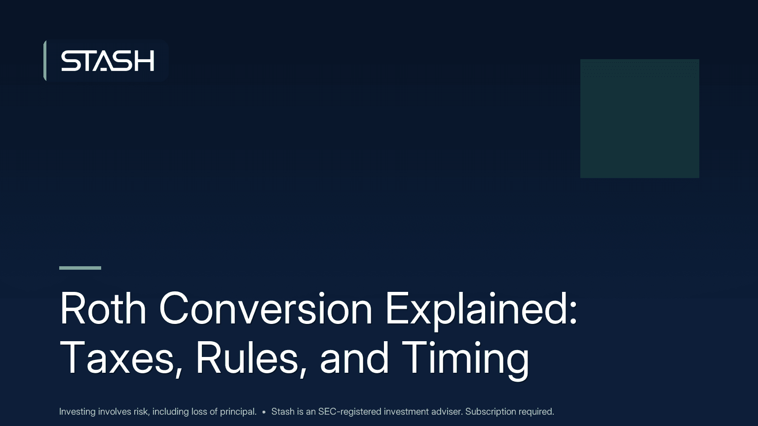 Learn what a Roth conversion is, how taxes work, and what to consider before moving retirement money into a Roth IRA, with examples.