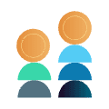 Light mode people illustration — retire rollover How it works card 1