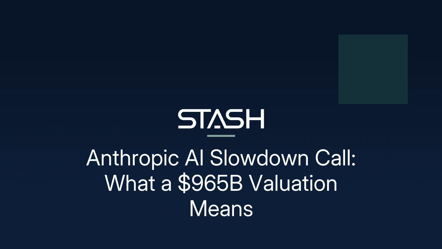 Anthropic's AI slowdown call came right after a $965B valuation. Critics called it marketing. Here's what the news means for long-term investors.