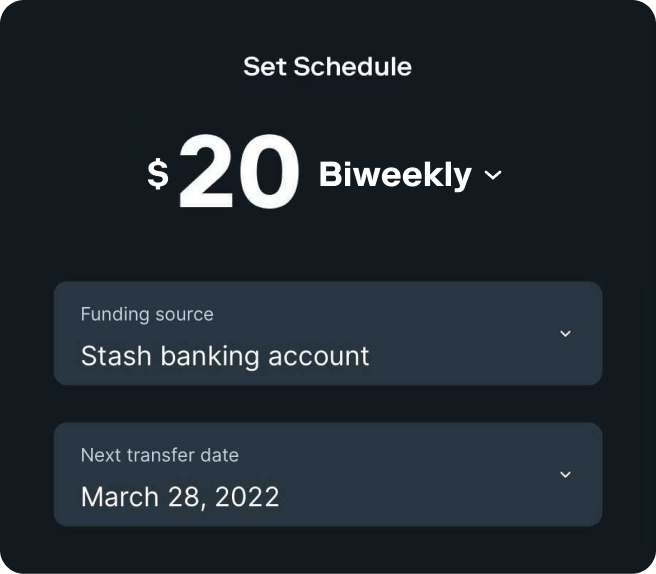 Automated investment schedule set to $20 Biweekly.