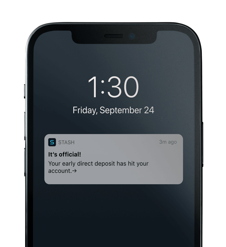 Early Direct Deposit notification on iPhone
