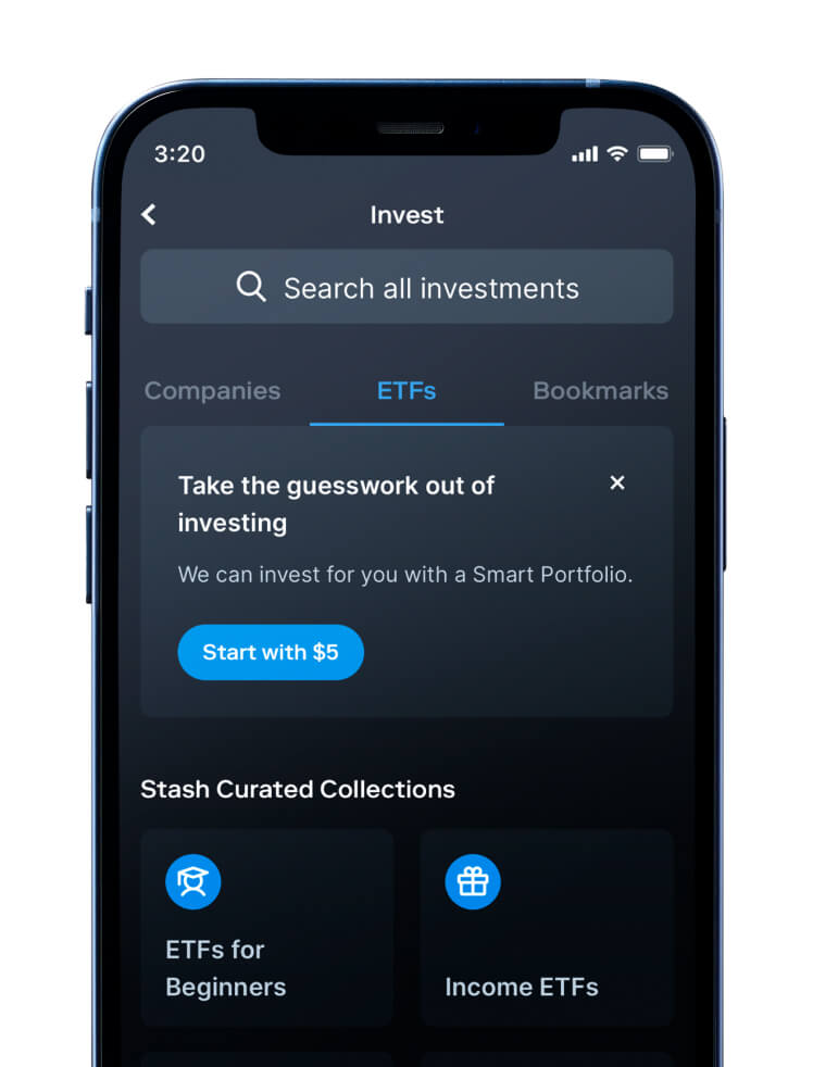 Stash app ETF investing.