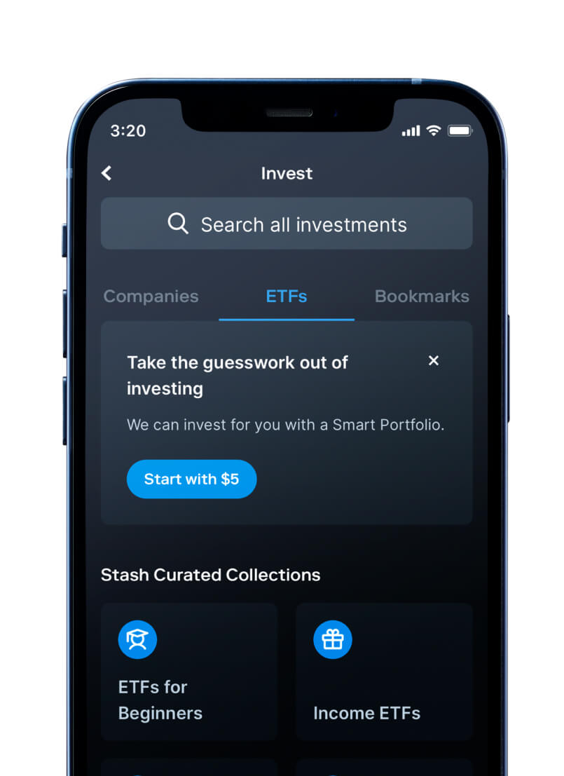 Stash app ETF investing.