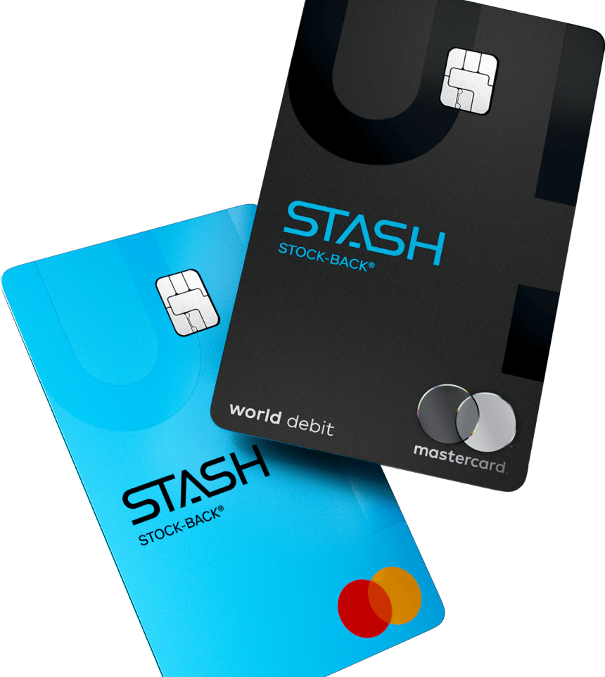 Stacked Stash branded debit cards