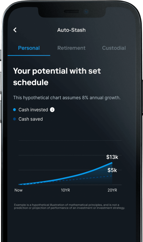 Automatic investing feature in stash app.